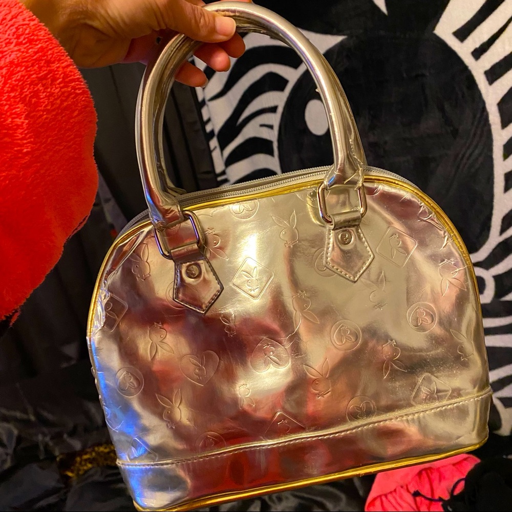 Rare/HTF Vintage Silver & Gold Playboy Monogram Bag